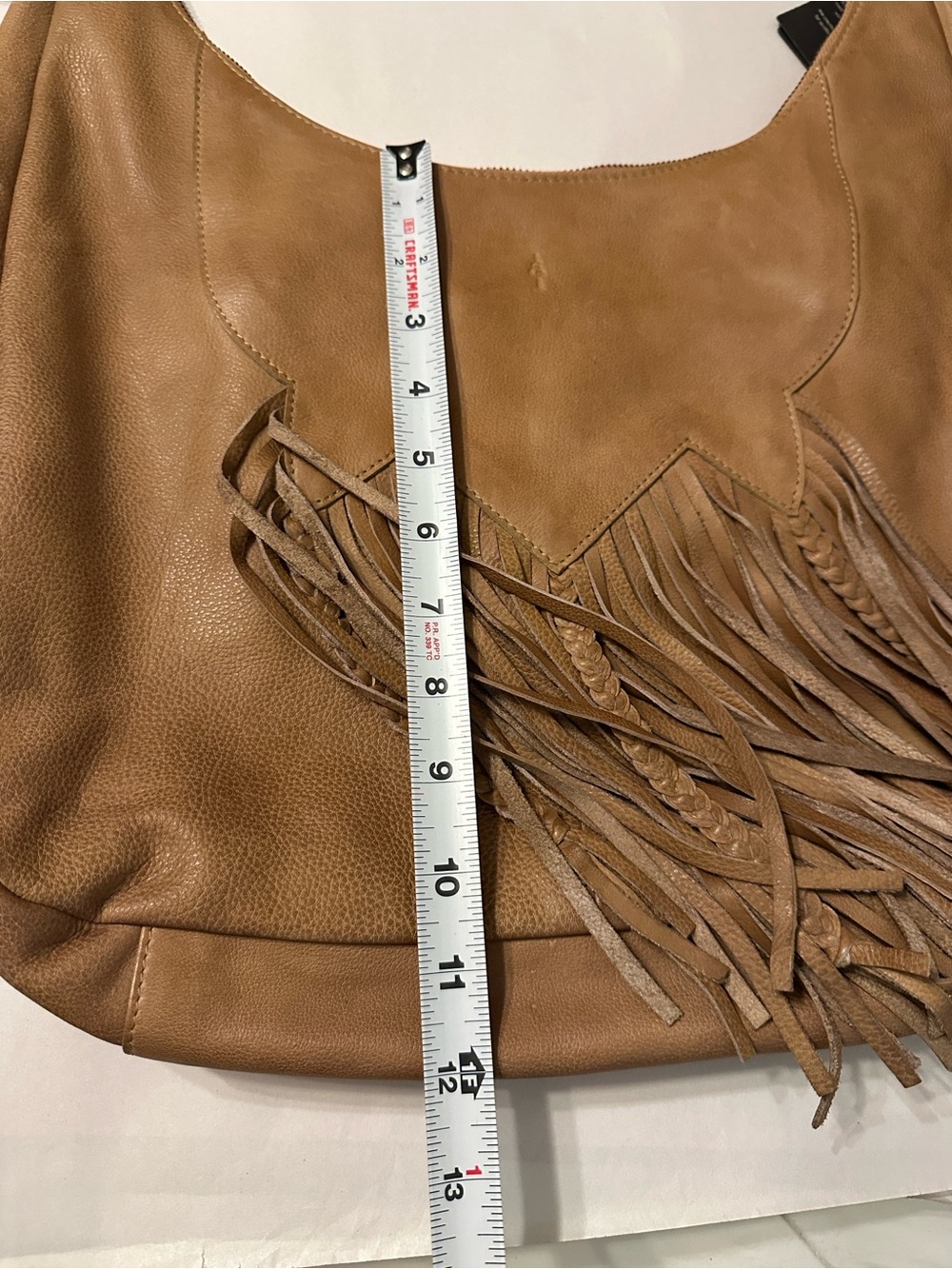 Day & Mood Dayflorence Fringe Leather Hobo Bag - Tan - New - Picture 12 of 14